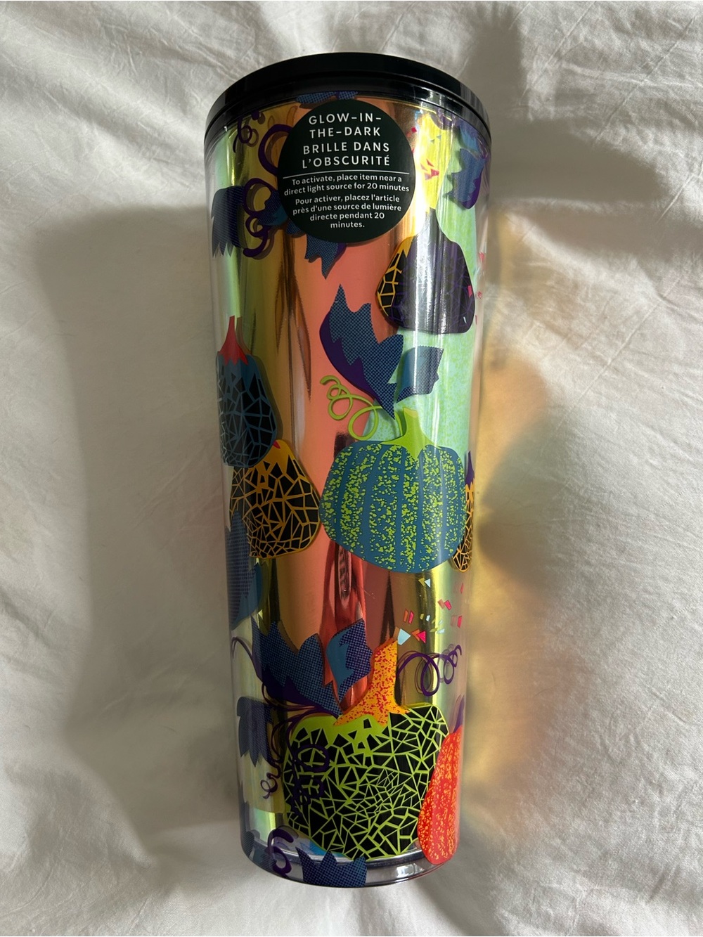 NWT Starbucks Halloween 2024 UFO Pumpkin 24 oz Glow in the Dark Tumbler